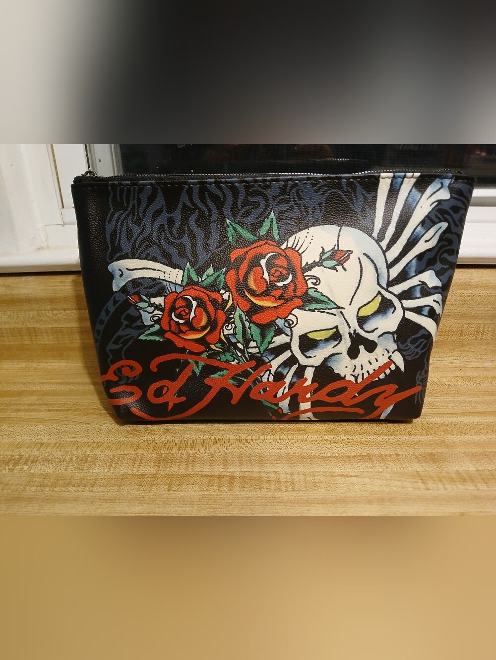 Ed Hardy NWT Skeleton Large Cosmetic Case